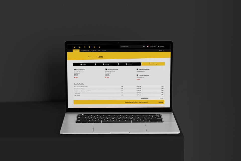 Digitaler Markenaufbau österreichische KMU. Webshop-Design für Schokoladenhersteller.