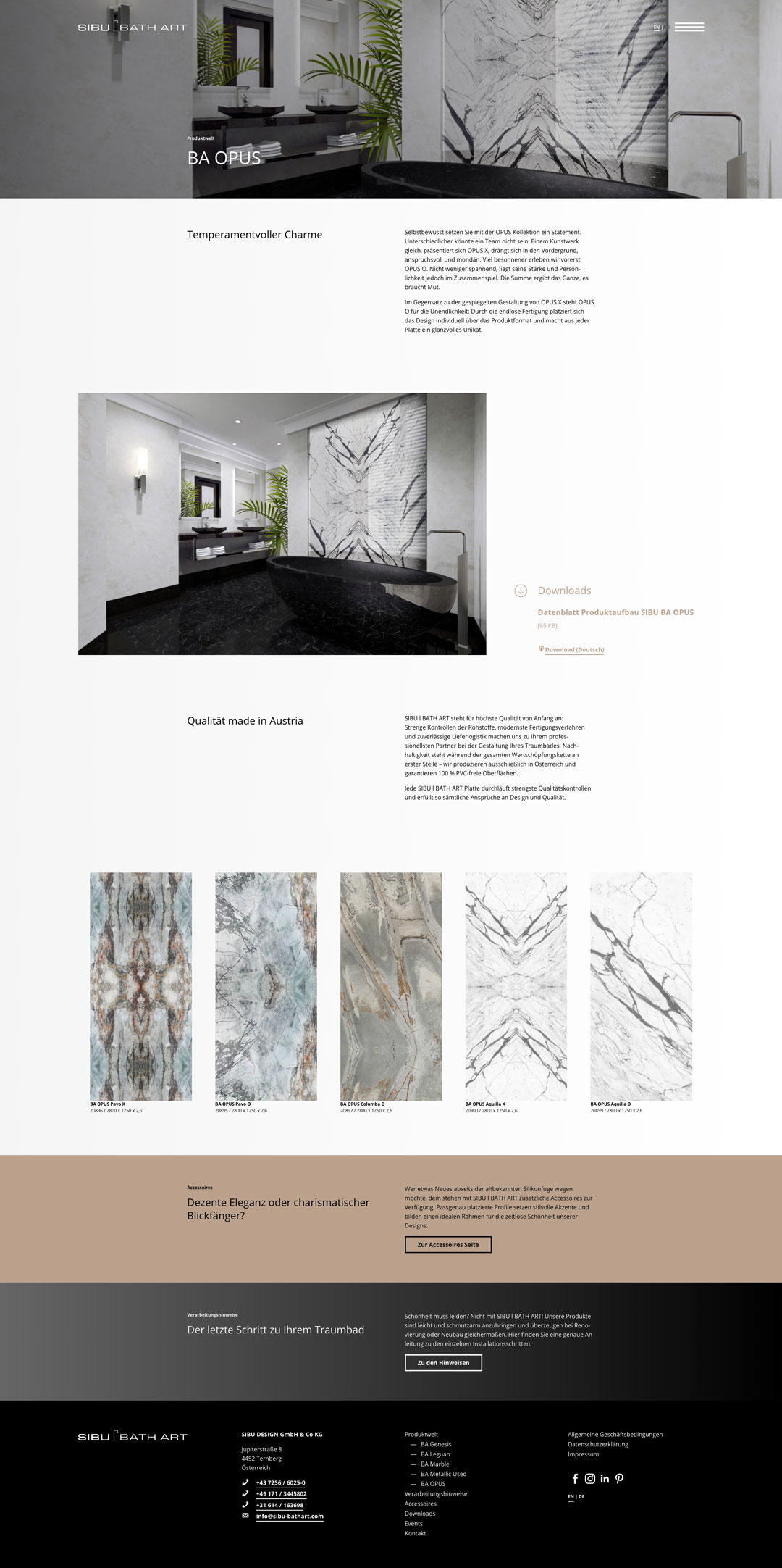 SIBU Bathart Produktseite