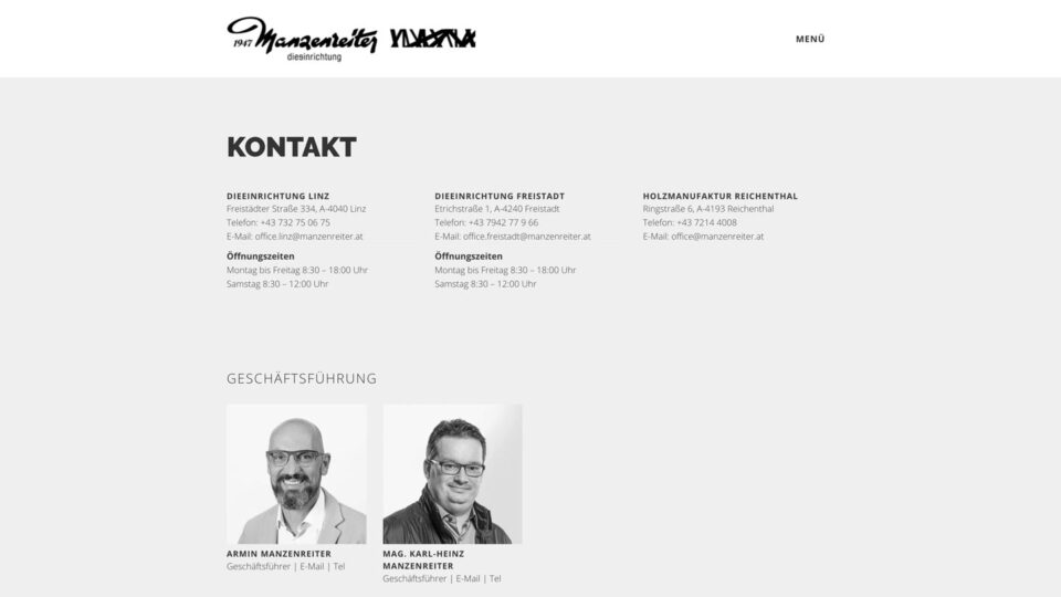 Manzenreiter Web Kontakt