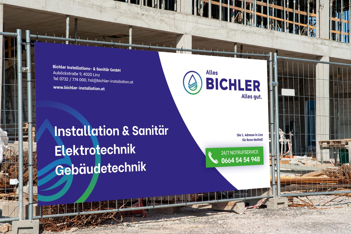 Bichler - Baustellenbanner