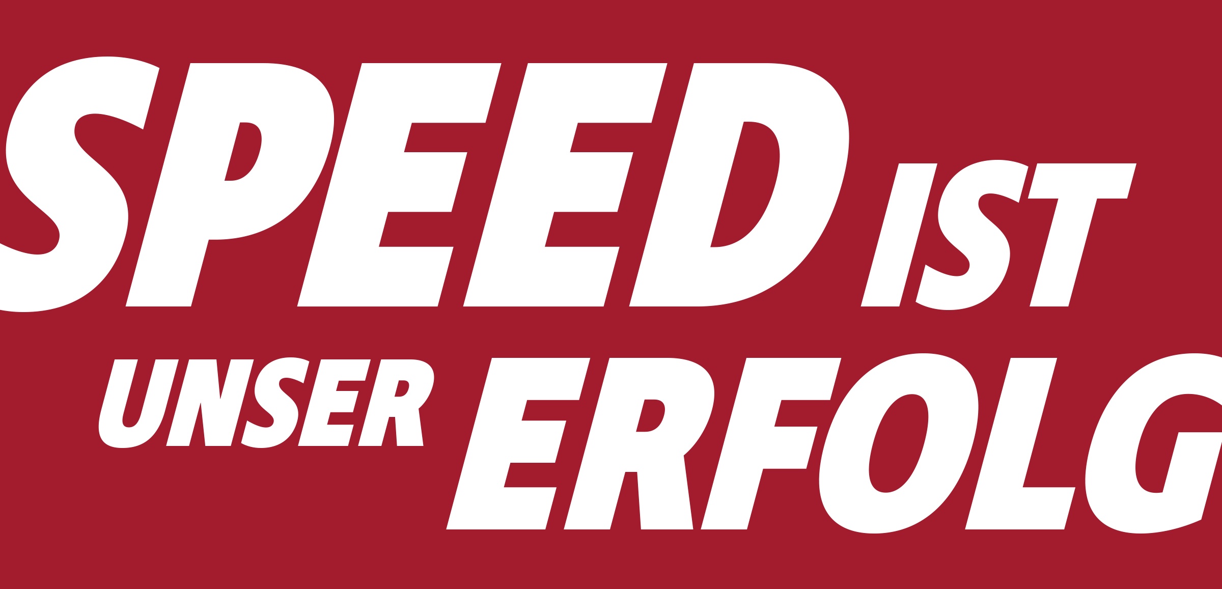 Speedmaster - Speed ist unser Erfolg