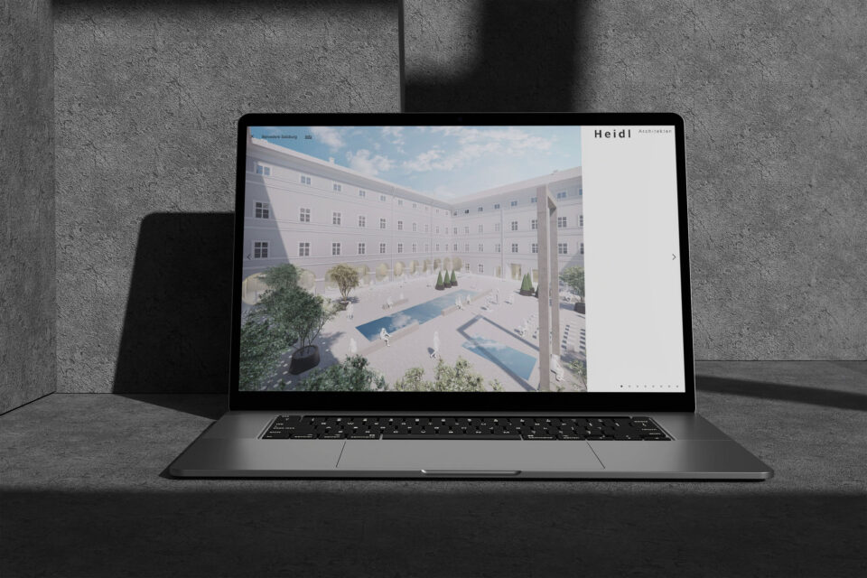 Werbeagentur Webseite für Architektenbüro in Oberösterreich. Minimalistische Webdesign und einfaches eigenes Content Management System zur Wartung der Inhalte.