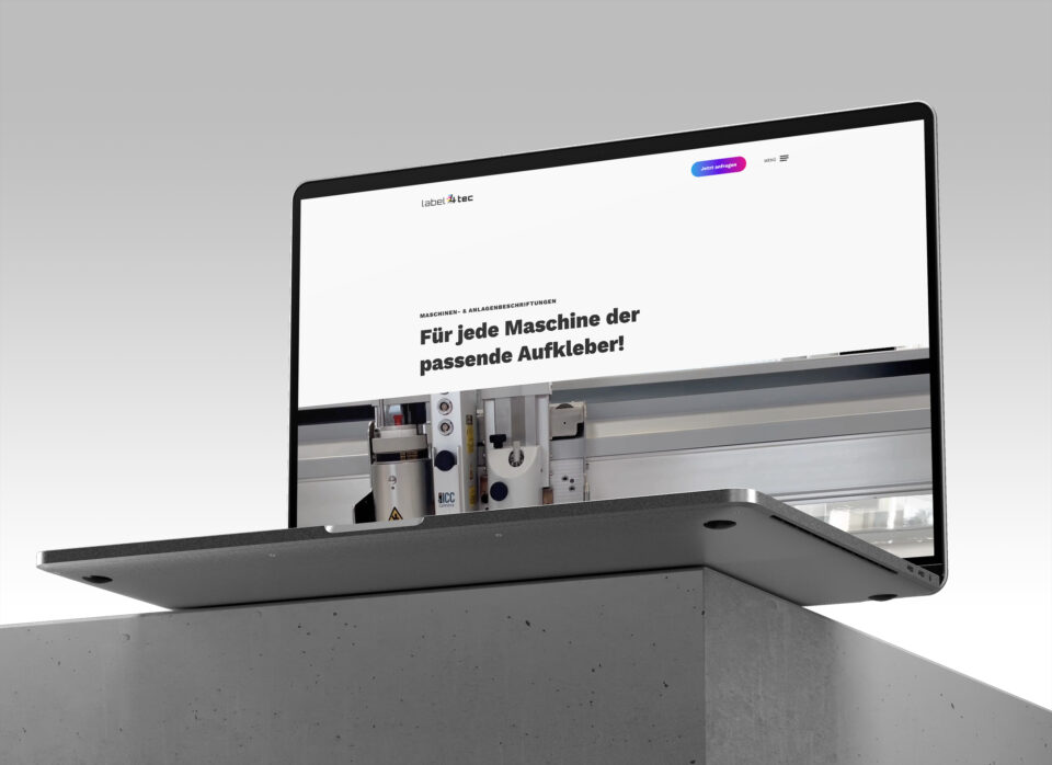 Webdesign Startseite – label4tec Corporate Design