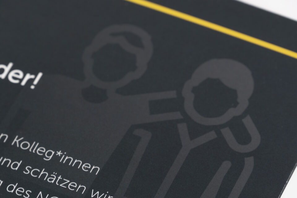 Employer Branding Folder und Schuber Detail Icon Entwicklung