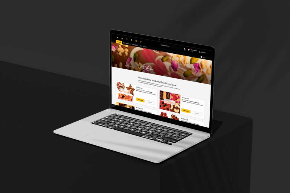 Digitaler Markenaufbau österreichische KMU. Webshop-Design für Schokoladenhersteller.