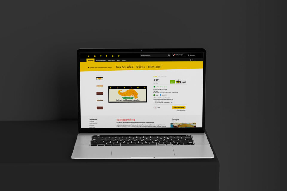 Digitaler Markenaufbau österreichische KMU. Webshop-Design für Schokoladenhersteller.