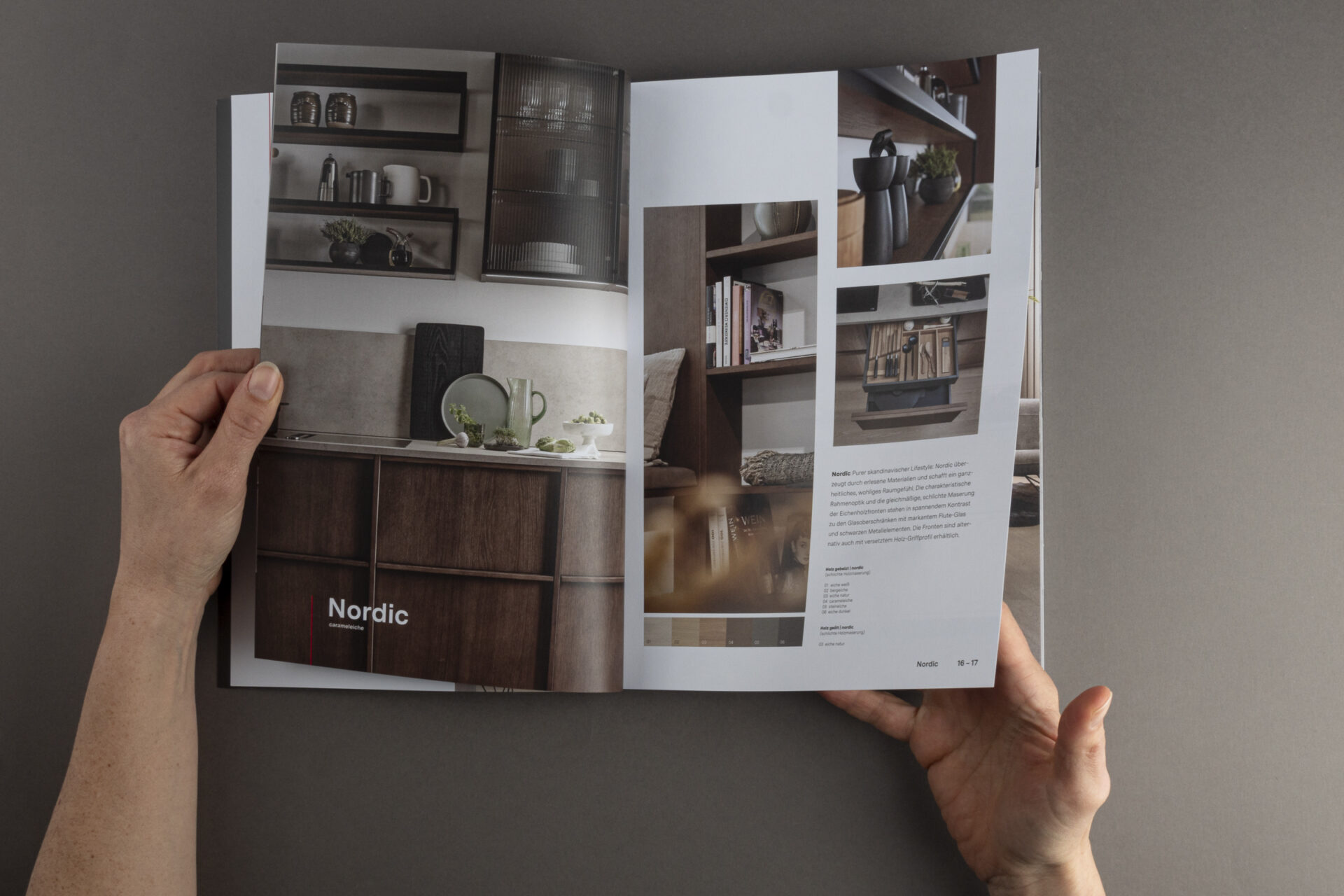 ewe Produktkatalog mit großflächigen Bildern und spannendem Layout