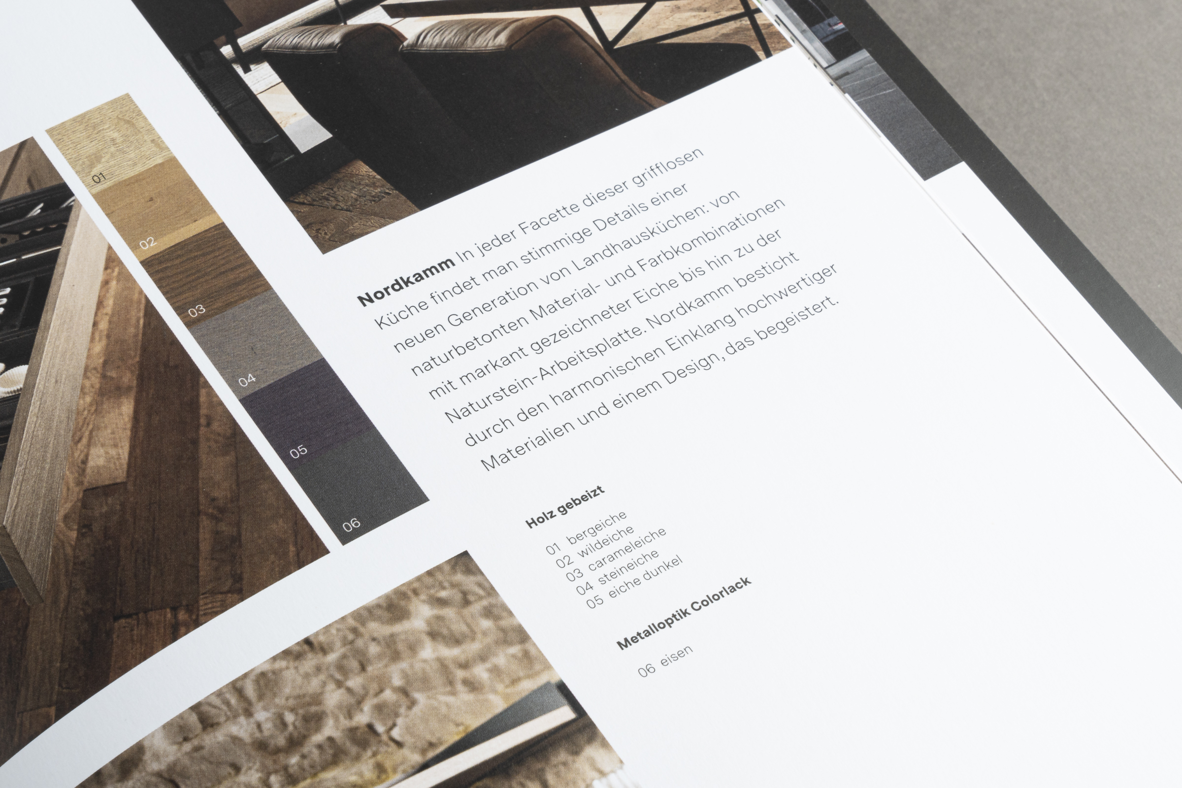ewe Produktkatalog mit großflächigen Bildern und spannendem Layout