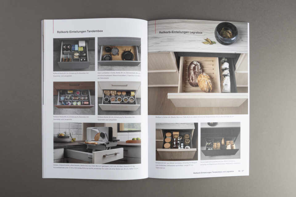 ewe Produktkatalog mit großflächigen Bildern und spannendem Layout