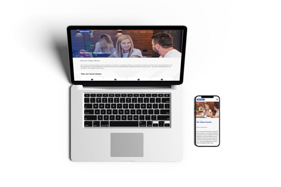 Karriereseite Mobil- und Desktop-Variante - Daxner Website